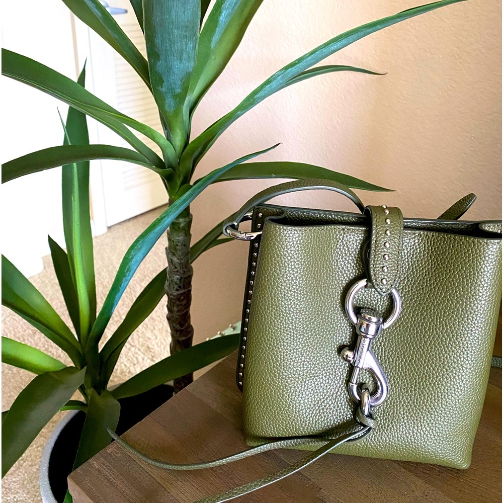 Rebecca Minkoff Megan Mini Leather Studded Feed Bag